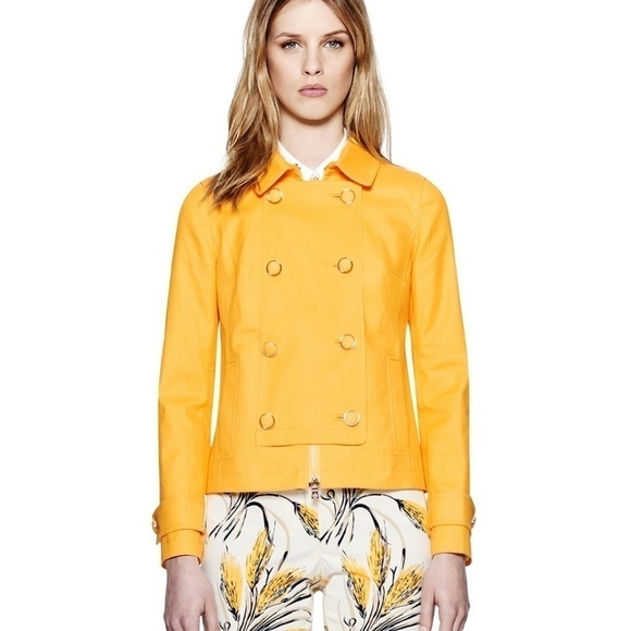 TORY BURCH l Denim Trent Rain Jacket EUC 6 - Picture 3 of 8